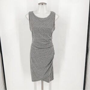 Leith Ruched Bodycon Sleeveless Tank Dress Gray Women's